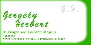 gergely herbert business card